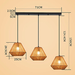 ZMH Suspension Vintage Noir Rétro Réglable 150cm E27 Ampoules Max. 25w (ampoule Non Incluse)
