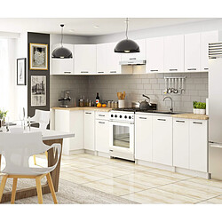 Akord Meuble bas de cuisine 3 tiroirs - Blanc pas cher