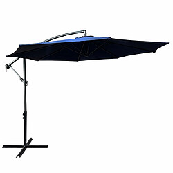 Akord Parasol de jardin déporté - Bleu marine