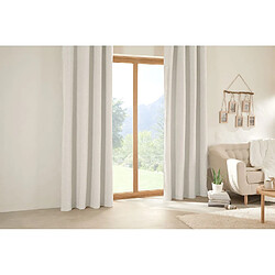 Atmosphera Rideau effet bouclette isolant et occultant SOANA - 140 x 260 cm - Ivoire