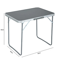 Avis Akord Table De Camping Pliable Ares Gris 71X51X51