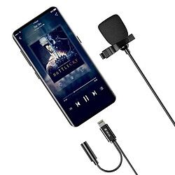 Devia Micro-cravate filaire Lightning 1,5?m avec retour audio via Jack Noir