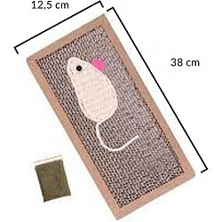 Toilinux Griffoir décoratif souris FELIX - Blanc