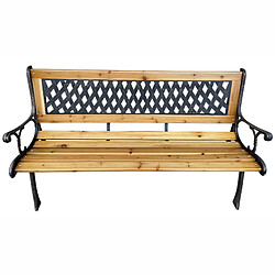 Akord banc de jardin Mirt - Brun bois naturel