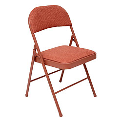Avis Five Simply Smart Lot de 4 chaises pliantes en tissu chiné FLEXY - Rouge
