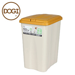 Dogi Boîte conteneur à croquettes avec couvercle push COCO - 21 L - Blanc