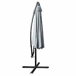 Akord Parasol de jardin déporté - Gris