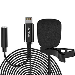 Devia Micro-cravate filaire Lightning 1,5?m avec retour audio via Jack Noir
