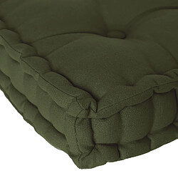 Atmosphera Coussin de sol en coton ANJALI - Kaki
