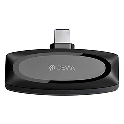 Devia Micro-cravate sans fil avec Récepteur USB-C 10m et Réduction de Bruit ENC Noir