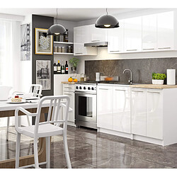 Akord Meuble bas de cuisine 4 tiroirs - Blanc pas cher
