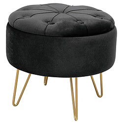 Akord Pouf Caro Noir 38X38X33