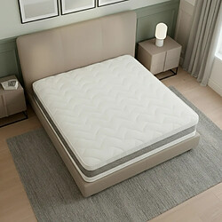 The White Stone Matelas orthopédique mémoire H20 | Zones différenciées | Air 3D | Hautement ergonomique | Hypoallergénique (120 x 200)