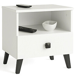 Acheter Akord chevet 1 tiroir - Blanc