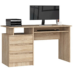 Akord Bureau 3 tiroirs - Chêne