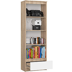 Akord Étagère Chêne Sonoma/Blanc 60X35X180