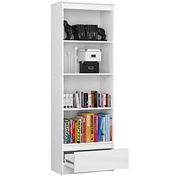 Akord Étagère Blanc/Blanc Brillant 60X35X180