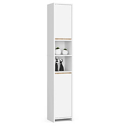 Akord Armoire de salle de bain 2 portes - Blanc pas cher