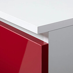 Acheter Akord Commode 2 portes 1 tiroir - Blanc rouge