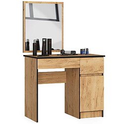 Akord Coiffeuse Avec Miroir Droit Chêne Craft 90X50X142