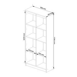 Avis Akord Étagère De Bureau Blanc 80X35X180