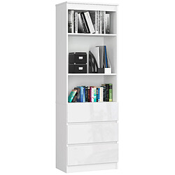 Akord Étagère Blanc Brillant 60X35X180