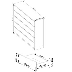 Avis Akord Commode 10 tiroirs - Chêne
