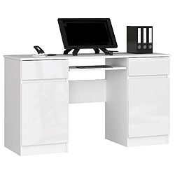 Akord Bureau professionnel avec caisson - Blanc