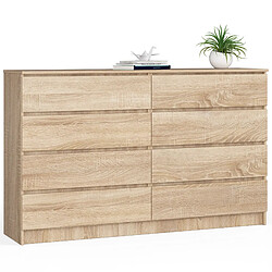 Akord Commode 8 tiroirs - Chêne sonoma