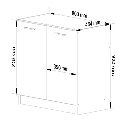 Avis Akord Armoire Oliwia Blanc Et Noir Brillant 80X46X82
