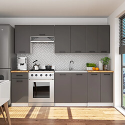 Akord Armoire Oliwia Avec Plan De Travail Blanc/Gris Graphite 46X60X85 pas cher
