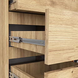 Acheter Akord Commode 1 Porte 5 Tiroirs Chêne Artisan 80X35X97