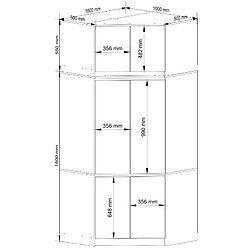 Avis Akord Armoire D'angle Avec Surmeuble Chêne Sonoma 100X50X235