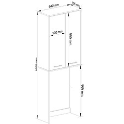 Avis Akord Armoire salle de bain machine à laver - Blanc