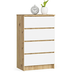 Akord Commode 4 tiroirs - Blanc