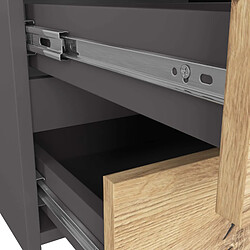 Acheter Akord Commode 6 Tiroirs Gris Graphite/Chêne Artisan 100X35X57