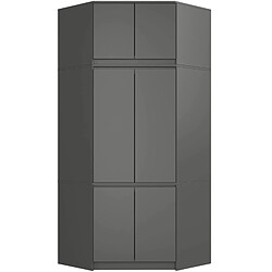 Akord Armoire d'angle avec surmeuble - Graphite