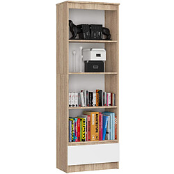 Akord Étagère Chêne Sonoma/Blanc 60X35X180