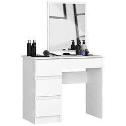 Akord Coiffeuse Avec Miroir Gauche Blanc 90X50X142