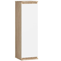 Akord Armoire Vitrine Suspendue Chêne Sonoma Et Blanc 30X30X99