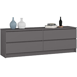 Akord Commode 4 tiroirs - Gris graphite