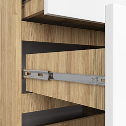 Acheter Akord Dressoir 10 Tiroirs Chêne Artisan Et Blanc 120X40X121