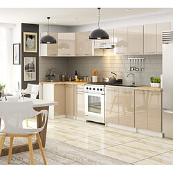 Akord meuble bas de cuisine 2 portes - Blanc cappuccino pas cher