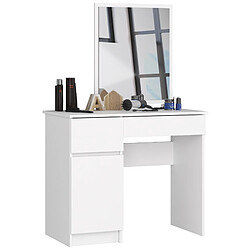 Akord Armoire De Toilette Avec Miroir Gauche Blanc 90X50X142