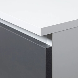 Acheter Akord Commode 6 Tiroirs Blanc/Gris Graphite 138X40X77
