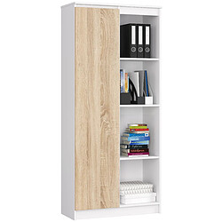 Akord Étagère Blanc Chêne Sonoma 80X35X180