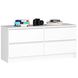 Akord Commode 4 tiroirs - Blanc