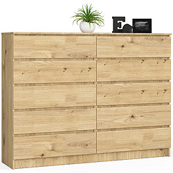 Akord Commode 10 tiroirs - Chêne