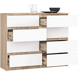 Akord Commode 8 tiroirs - Blanc