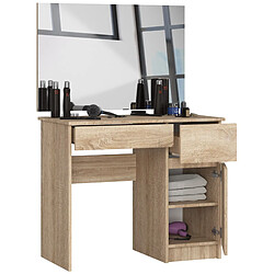 Akord Coiffeuse Avec Miroir Droit Chêne Sonoma 90X50X142